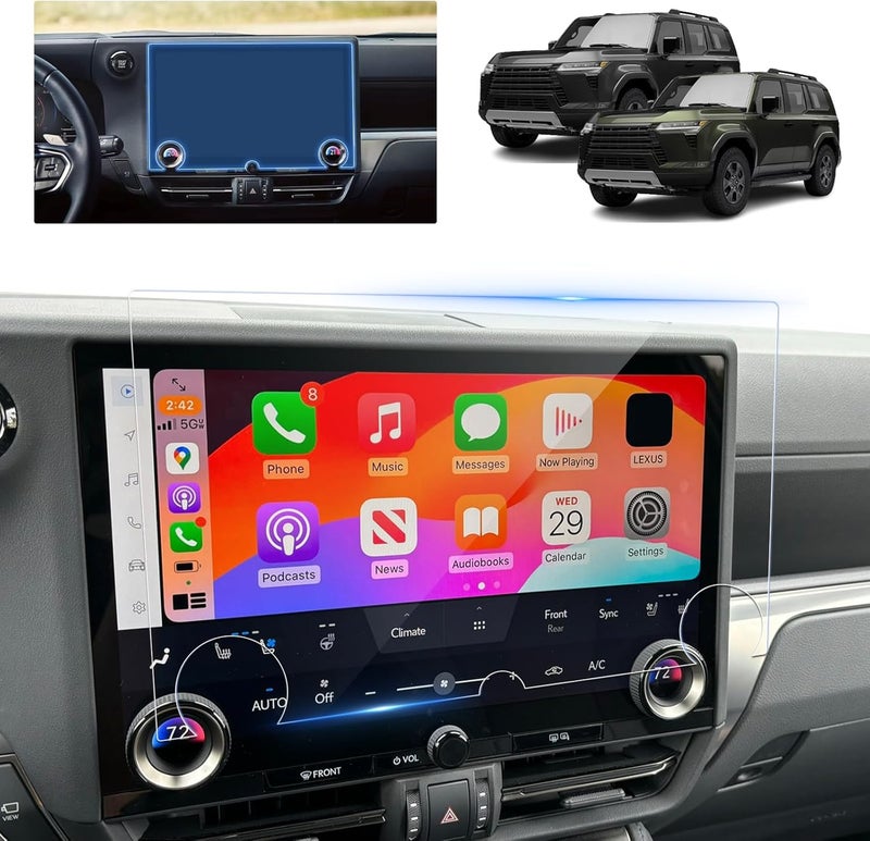 BSTW for 2025 Lexus GX 550 Screen Protector for 2024-2026 Lexus GX550 Luxury/Overtrail/Premium Plus 14-in Touchscreen Display for Lexus GX SUV Accessories Tempered Glass Protective Film (GX 14-In HD) - Image 2